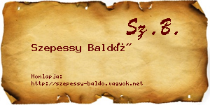 Szepessy Baldó névjegykártya